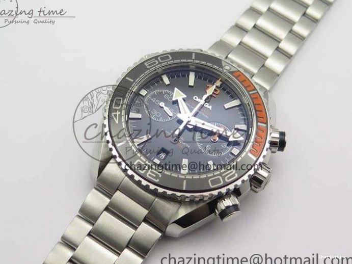 0120 FastDry Planet Ocean Master Chrono SS OM 1:1 Best Edition Black Dial On SS Bracelet A9900 V 8112